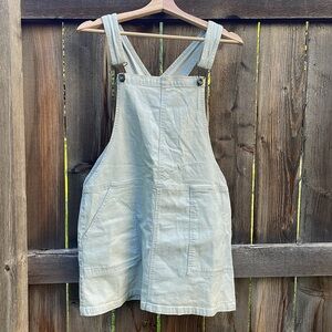 Altar’d State Blue/White Striped Denim Overall Dress